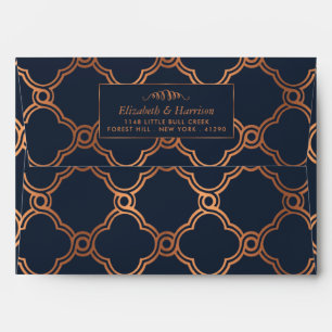 Vintage Geometric Art Deco Gatsby Wedding Envelope