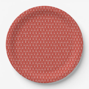 Vintage Geometric Art Deco Pattern Paper Plate