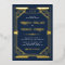 Vintage Geometric Art Deco Wedding Navy Blue Gold