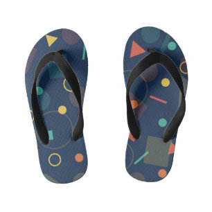 Vintage Geometric Art Pattern Geometric Photograph Kid's Flip Flops