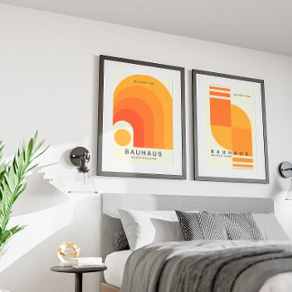 Vintage Geometric Art Poster | Mid-Century Modern