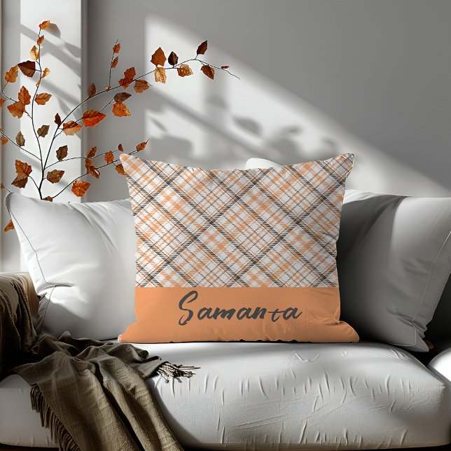Vintage geometric beige name cushion (Creator Uploaded)
