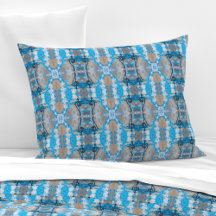 Vintage geometric blue and grey M-size pattern