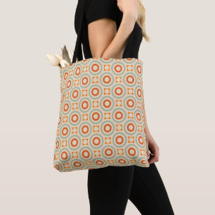 Vintage Geometric Circle Pattern Tote Bag
