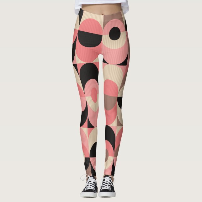Vintage Geometric: Classic Seamless Pattern Leggings (Front)
