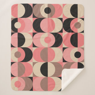 Vintage Geometric: Classic Seamless Pattern Sherpa Blanket