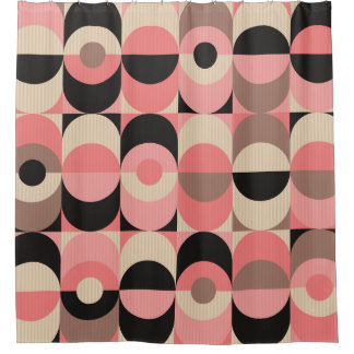 Vintage Geometric: Classic Seamless Pattern Shower Curtain