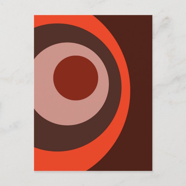 Vintage Geometric Concentric Circles Postcard (Front)
