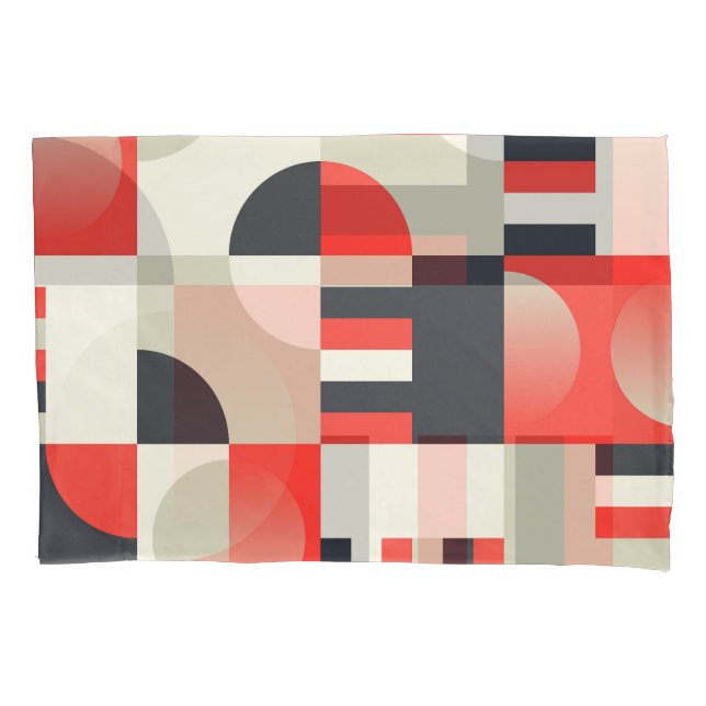 Vintage geometric design: abstract shape backgroun pillowcase (Front)