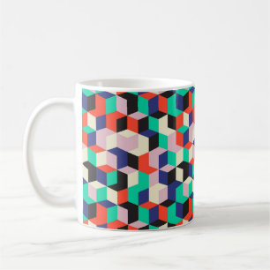 Vintage geometric, diamond shape pattern. coffee mug