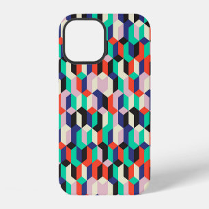 Vintage geometric, diamond shape pattern. iPhone 12 case