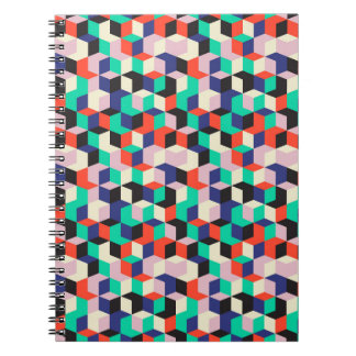 Vintage geometric, diamond shape pattern. notebook