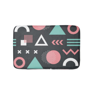 Vintage geometric figures: seamless design. bath mat