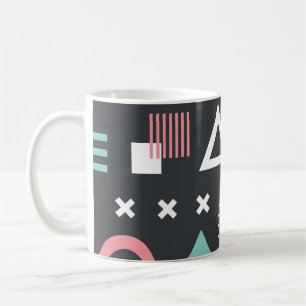 Vintage geometric figures: seamless design. coffee mug