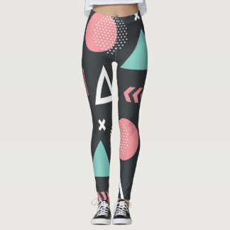 Vintage geometric figures: seamless design. leggings