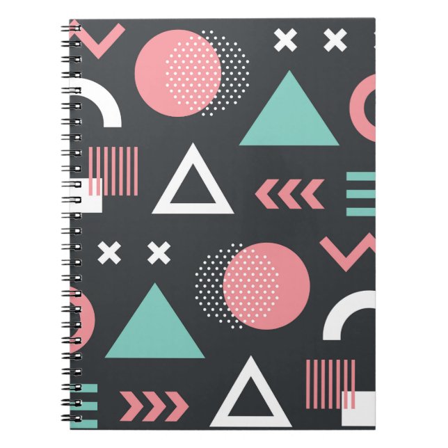 Vintage geometric figures: seamless design. notebook (Front)
