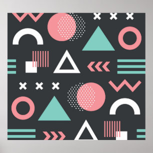 Vintage geometric figures: seamless design. poster