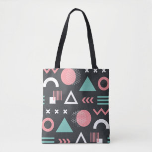 Vintage geometric figures: seamless design. tote bag