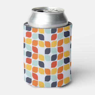 Vintage Geometric Pattern Can Cooler