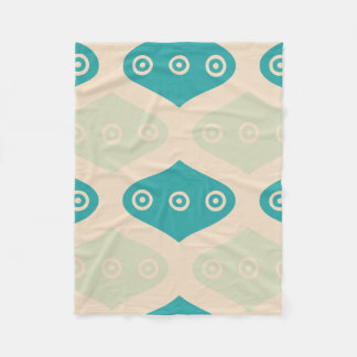 Vintage Geometric Pattern  Fleece Blanket