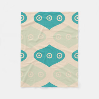 Vintage Geometric Pattern Fleece Blanket