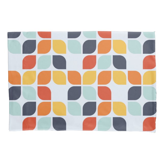 Vintage Geometric Pattern Pillowcase (Front-Left)