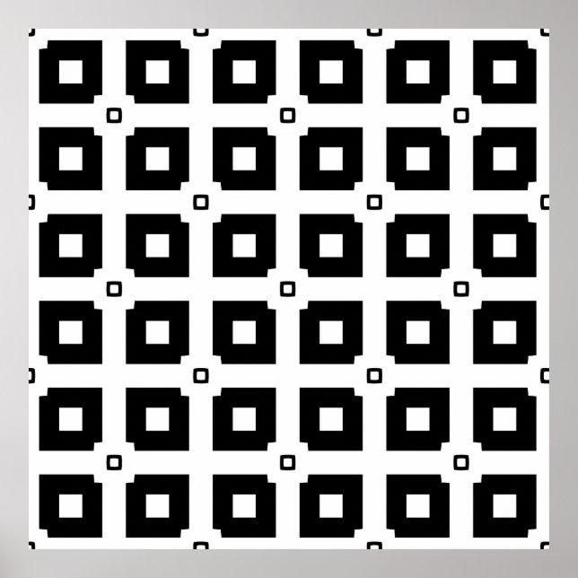 Vintage geometric pattern. Repeating elements styl Poster (Front)