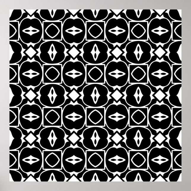 Vintage geometric pattern. Repeating elements styl Poster (Front)