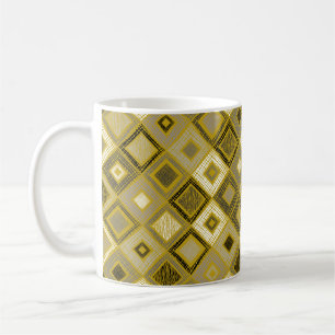 Vintage geometric rhombus, seamless pattern. coffee mug