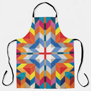 Vintage Geometric: Scandinavian Colour Blocks Apron