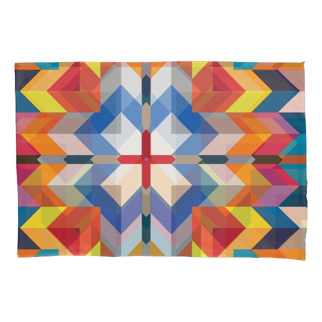 Vintage Geometric: Scandinavian Colour Blocks Pillowcase (Front)