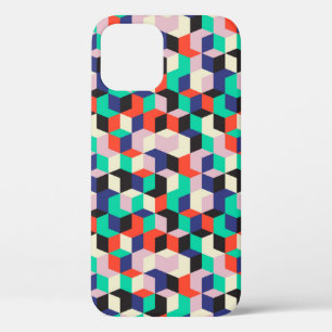 vintage geometric seamless pattern with diamond sh iPhone 12 case