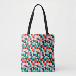 vintage geometric seamless pattern with diamond sh tote bag