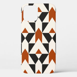 Vintage geometric seamless pattern with lines and iPhone 12 case