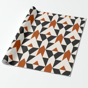 Vintage geometric seamless pattern with lines and wrapping paper