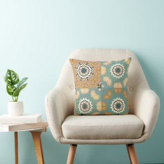Vintage Geometric Star Pattern Cushion