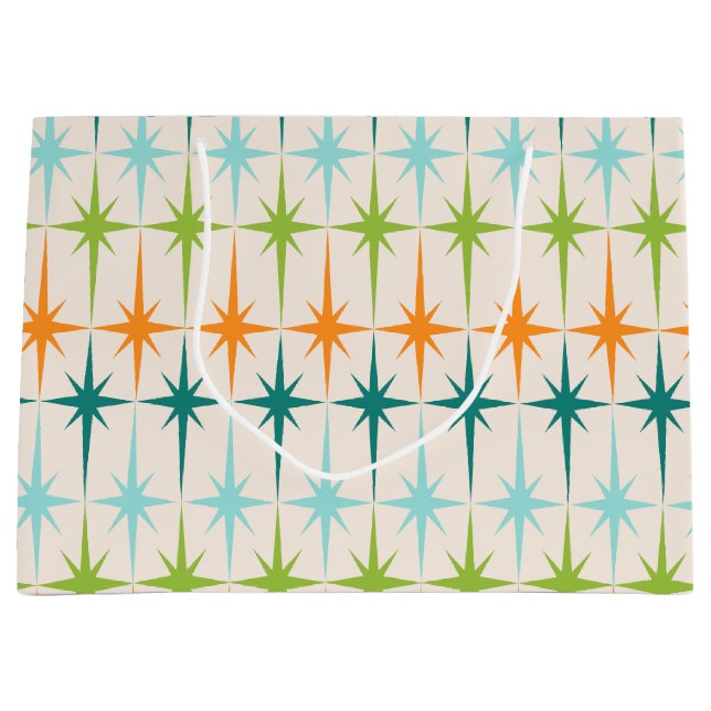 Vintage Geometric Starbursts Gift Bag (Front)