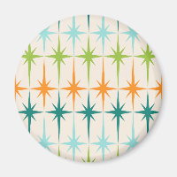 Vintage Geometric Starbursts Magnet