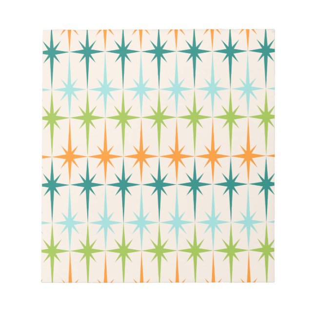Vintage Geometric Starbursts Notepad (Front)