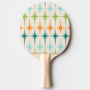 Vintage Geometric Starbursts Ping Pong Paddle