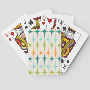Vintage Geometric Starbursts Playing Cards