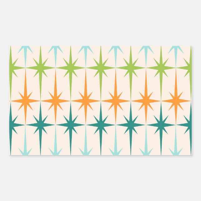 Vintage Geometric Starbursts Stickers (Front)
