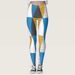 Vintage Geometric: Stylish Illustration Background Leggings