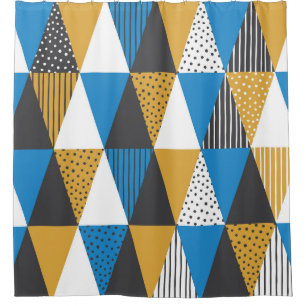 Vintage Geometric: Stylish Illustration Background Shower Curtain