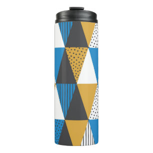Vintage Geometric: Stylish Illustration Background Thermal Tumbler