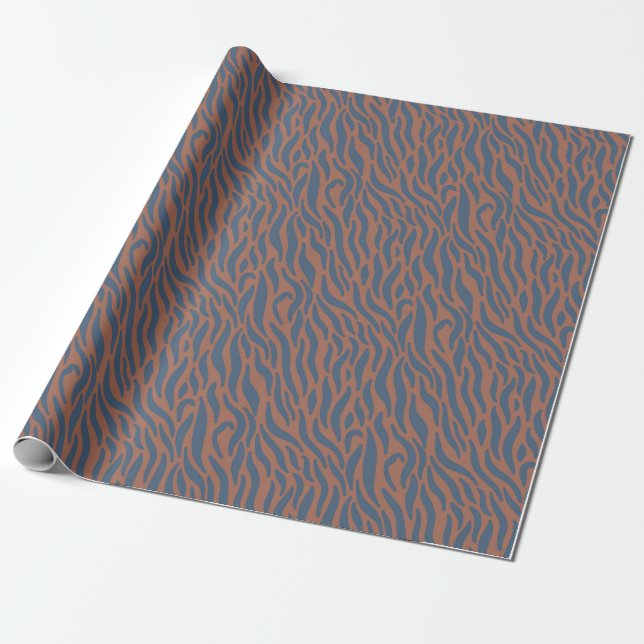 Vintage geometric texture on colour background wrapping paper (Unrolled)