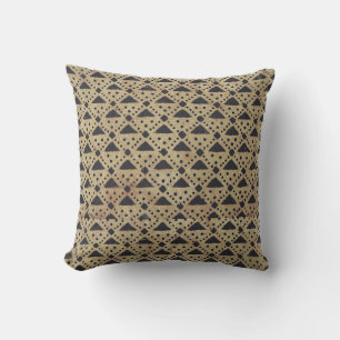 Vintage Geometric Triangle Pattern Cushion