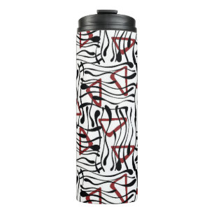 Vintage geometrical pattern design art thermal tumbler