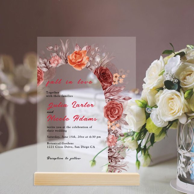 Vintage Geometry Intricate Classical Motif Wedding Acrylic Invitations (Creator Uploaded)