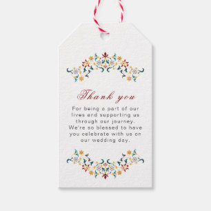 Vintage Geometry Intricate Classical Motif Wedding Gift Tags